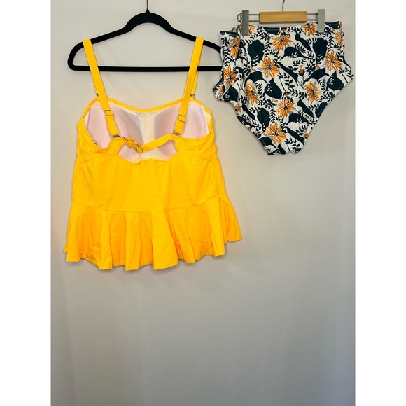 NWT Daci 2 piece plus size with tankini tummy control bottom. Size 20w. - Picture 5 of 5